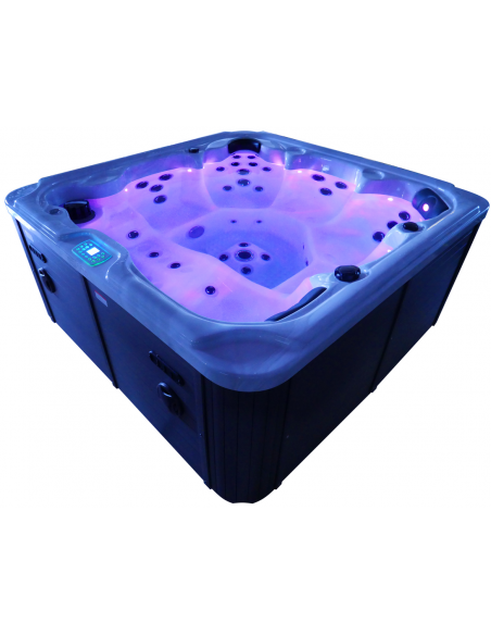 udendørs spa 5 personer udendørsspa spabad udendørs terrasse led bobler lys tilbud massage whirlpool boblebad
