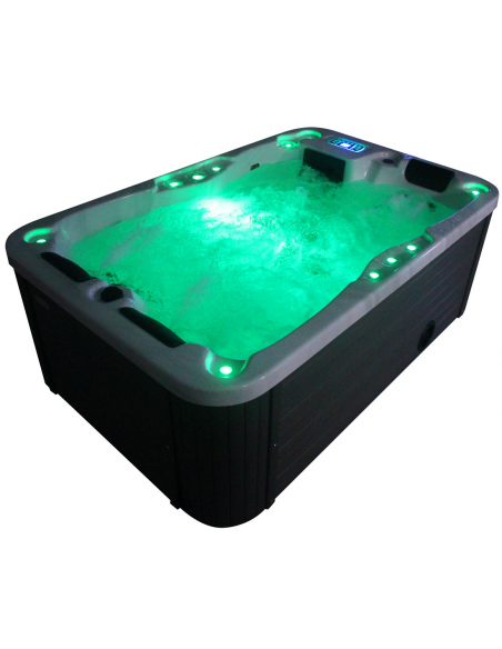udendørs spa 3 personer udendørsspa spabad udendørs terrasse led bobler lys tilbud massage whirlpool boblebad