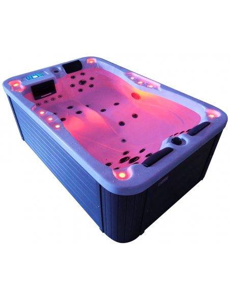 udendørs spa 3 personer udendørsspa spabad udendørs terrasse led bobler lys tilbud massage whirlpool boblebad