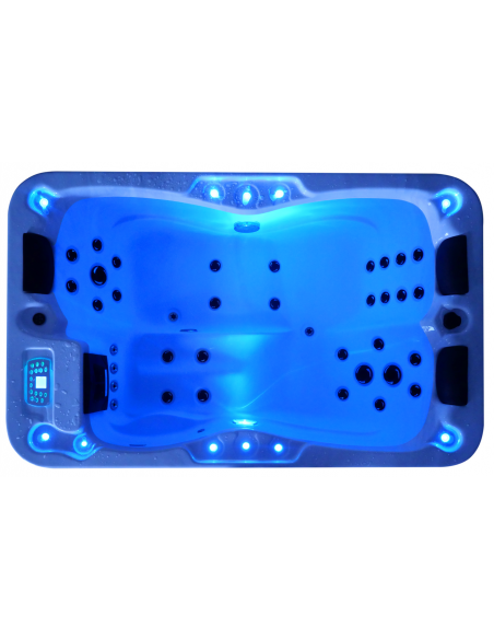 udendørs spa 3 personer udendørsspa spabad udendørs terrasse led bobler lys tilbud massage whirlpool boblebad