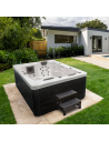 MARBLE Udendørs spa med trappe og termodække 210 x 160 cm
