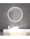 Atlas rundt spejl med lys Ø60 cm 19W LED