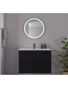 Nyborg rundt spejl med lys Ø60 cm 13W LED - Sort