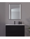 Nyborg spejl med lys 75 x 60 cm 19W LED - Sort