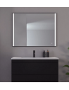 Nyborg spejl med lys 75 x 100 cm 19W LED - Sort