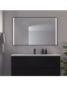 Nyborg spejl med lys 75 x 120 cm 19W LED - Sort