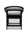 Riviera Maison Victoria Falls Havestol i aluminium og rattan H84 cm - Sort