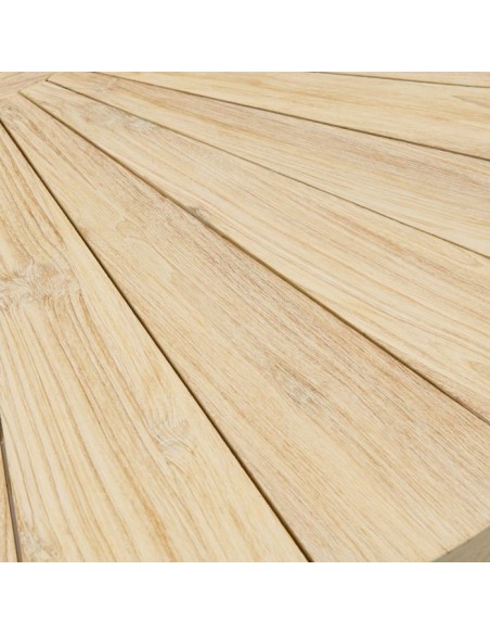 riviera maison rundt havebord teaktræ teak træ rattan flet havemøbler