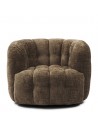 Riviera Maison Arosa Lænestol med drejefod i chenille H75 cm - Brun
