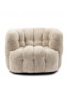 Riviera Maison Arosa Lænestol med drejefod i chenille H75 cm - Natur