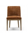 Riviera Maison Whistler spisebordsstol i træ og polyester H84 cm - Brun/Brun