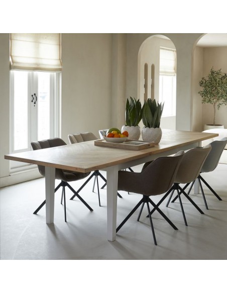 spisebordsstol med armlæn drejefod drejefunktion riviera maison stof design