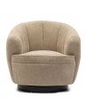 Riviera Maison The Countess Lænestol med drejefod i polyester H82 cm - Sort/Beige