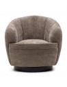 Riviera Maison The Countess Lænestol med drejefod i polyester H82 cm - Sort/Taupe