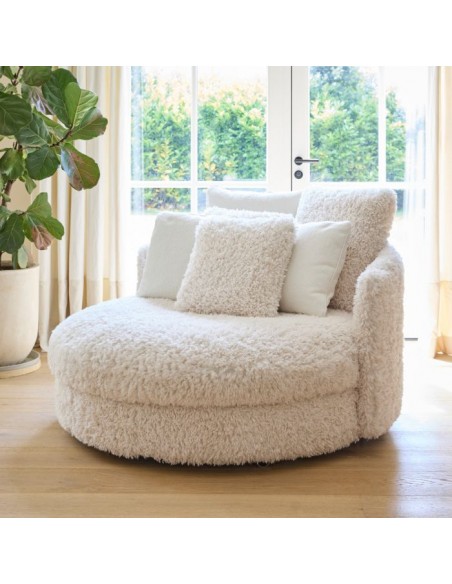 Riviera Maison stof møbler daybed rund carmin