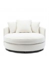 Riviera Maison Carmin Daybed med hjul i bouclé 140 x 134 cm - Hvid