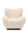 Riviera Maison Courchevel Lænestol i plys H92 cm - Off-white