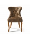 Riviera Maison George spisebordsstol i træ og pellini læder H93 cm - Brun/Kaffebrun
