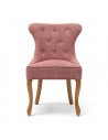Riviera Maison George spisebordsstol i træ og polyester H93 cm - Brun/Koralpink