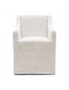 Riviera Maison Firenze spisebordsstol med armlæn i linned H85 cm - Antik hvid