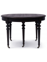 Riviera Maison Grazz rundt spisebord med udtræk i egetræ H78 x Ø120 - 320 cm - Sort