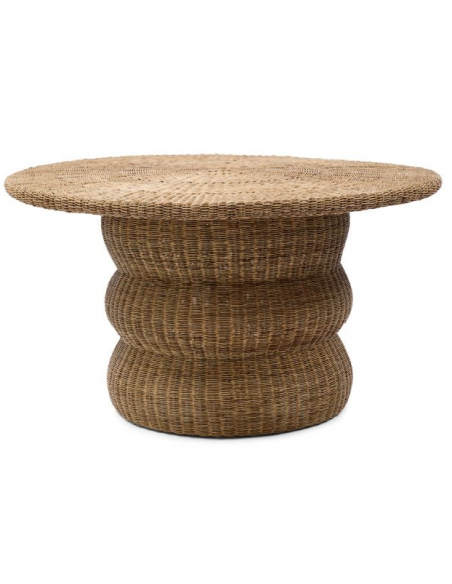 riviera maison rundt spisebord eg egetræ træ 140 rattan