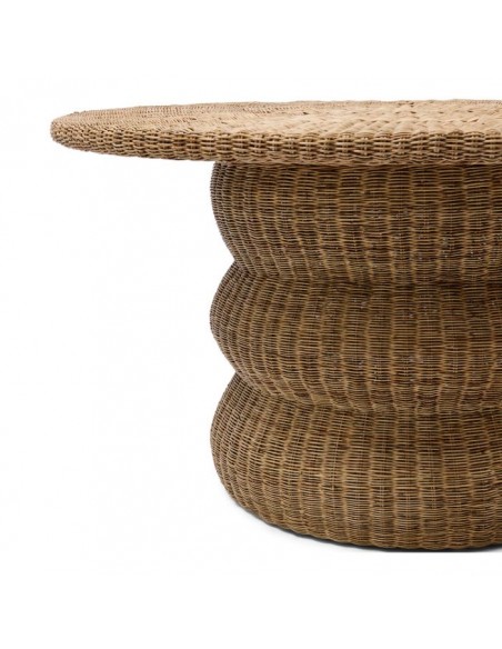 riviera maison rundt spisebord eg egetræ træ 140 rattan