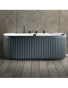 fritstående badekar massage hydromassage boblebad armatur 2