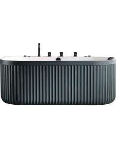 fritstående badekar massage hydromassage boblebad armatur