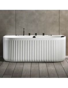 fritstående badekar massage hydromassage boblebad armatur 2