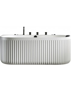 fritstående badekar massage hydromassage boblebad armatur