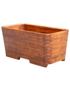 fritstående badekar træ