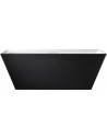 Fritstående badekar i solid stone 170 x 75 cm - Mat sort/Mat hvid
