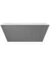 Fritstående badekar i solid stone 170 x 75 cm - Mat betongrå/Mat hvid