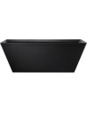 Fritstående badekar i solid stone 170 x 75 cm - Mat sort