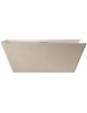 Fritstående badekar i solid stone 170 x 75 cm - Mat beige