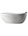 Fritstående badekar i solid stone 170 x 80 cm - Mat hvid