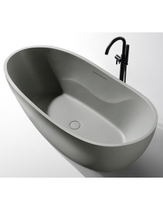 fritstående badekar 170 grå 2