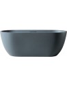 Fritstående badekar i solid stone 170 x 75 cm - Mat gråblå