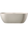 Fritstående badekar i solid stone 170 x 75 cm - Mat beige