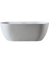 Fritstående badekar i solid stone 170 x 75 cm - Mat hvid