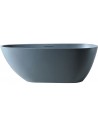 Fritstående badekar i solid stone 170 x 75 cm - Mat gråblå