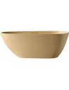 Fritstående badekar i solid stone 170 x 75 cm - Mat cappucino