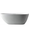 Fritstående badekar i solid stone 170 x 75 cm - Mat hvid
