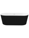 Fritstående badekar i akryl 170 x 75 cm - Blank sort/Blank hvid