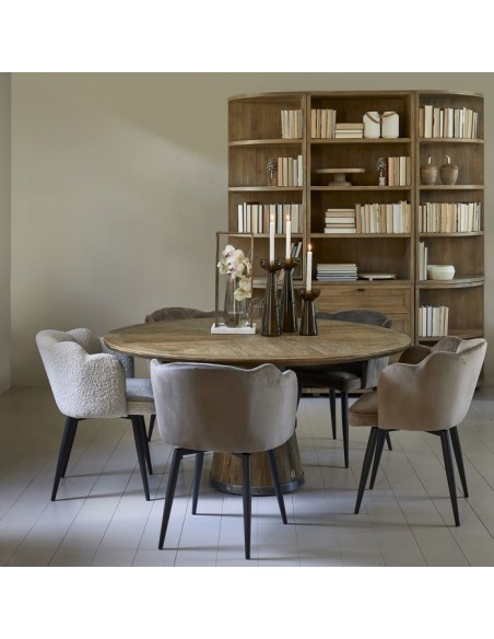 riviera maison rundt spisebord eg egetræ træ 160