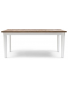 Riviera Maison Xavier spisebord i poplartræ og genanvendt egetræ H78 x B180 x D90 cm - Hvid/Antik natur