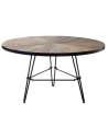 Riviera Maison Boston Harbour rundt spisebord i genanvendt egetræ H76 x Ø140 cm - Antik sort/Antik brun