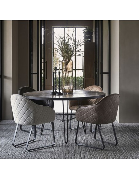 riviera maison rundt spisebord eg egetræ træ 140