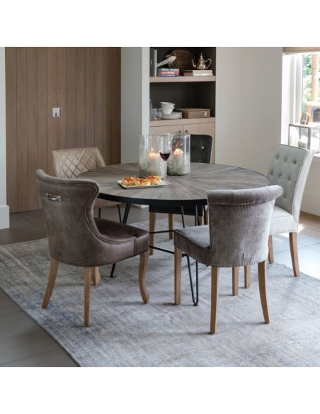 riviera maison rundt spisebord eg egetræ træ 140